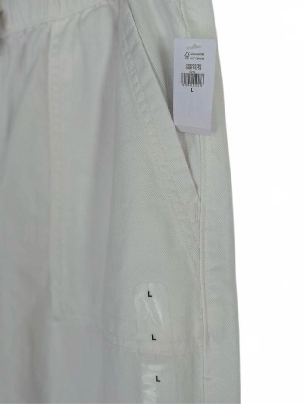 NWT White Gap High-waisted Wide Leg Pull-on
Cargo Denim Pants Drawstring Large - Picture 6 of 8